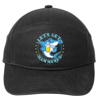 Let's Get Hammered Hammerhead Shark Beer 7-Panel Snapback Hat