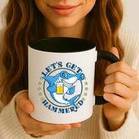 Let's Get Hammered Hammerhead Shark Beer Mug