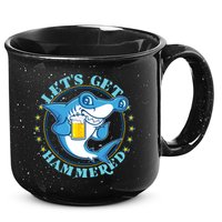 Let's Get Hammered Hammerhead Shark Beer 15oz Campfire Ceramic Mug