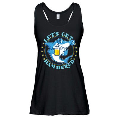 Let's Get Hammered Hammerhead Shark Beer Ladies Essential Flowy Tank
