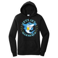Let's Get Hammered Hammerhead Shark Beer Women's Pullover Hoodie