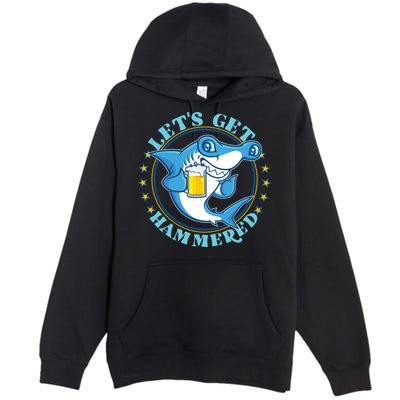 Let's Get Hammered Hammerhead Shark Beer Premium Pullover Hoodie