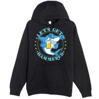 Let's Get Hammered Hammerhead Shark Beer Premium Pullover Hoodie