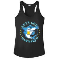 Let's Get Hammered Hammerhead Shark Beer Ladies PosiCharge Competitor Racerback Tank