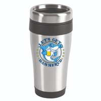 Let's Get Hammered Hammerhead Shark Beer 16oz Travel Tumbler