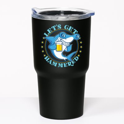 Let's Get Hammered Hammerhead Shark Beer Tumbler