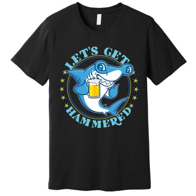 Let's Get Hammered Hammerhead Shark Beer Premium T-Shirt