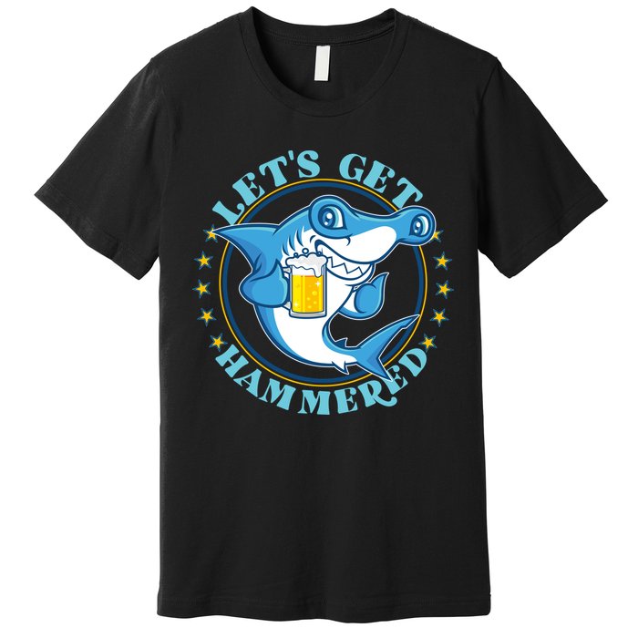 Let's Get Hammered Hammerhead Shark Beer Premium T-Shirt