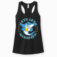 Let's Get Hammered Hammerhead Shark Beer Womens Tank Top