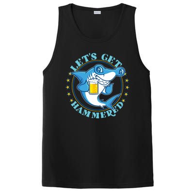 Let's Get Hammered Hammerhead Shark Beer PosiCharge Competitor Tank