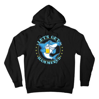 Let's Get Hammered Hammerhead Shark Beer Tall Hoodie