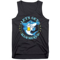 Let's Get Hammered Hammerhead Shark Beer Tank Top