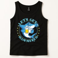 Let's Get Hammered Hammerhead Shark Beer Tank Top