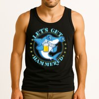 Let's Get Hammered Hammerhead Shark Beer Tank Top