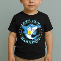 Let's Get Hammered Hammerhead Shark Beer Toddler T-Shirt
