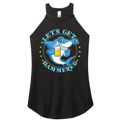 Let's Get Hammered Hammerhead Shark Beer Women's Perfect Tri Rocker Tank