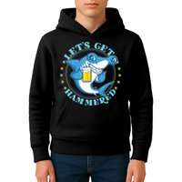 Let's Get Hammered Hammerhead Shark Beer Kids Hoodie