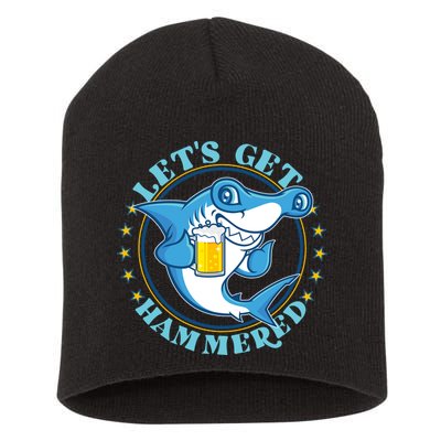 Let's Get Hammered Hammerhead Shark Beer Short Acrylic Beanie