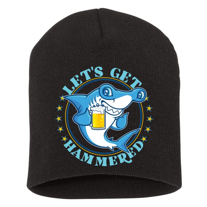 Let's Get Hammered Hammerhead Shark Beer Short Acrylic Beanie