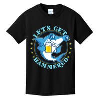 Let's Get Hammered Hammerhead Shark Beer Kids T-Shirt