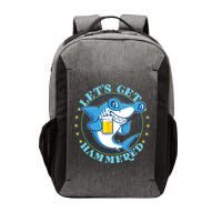 Let's Get Hammered Hammerhead Shark Beer Vector Backpack