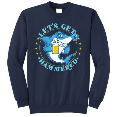 Let's Get Hammered Hammerhead Shark Beer Sweatshirt