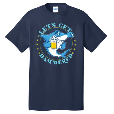 Let's Get Hammered Hammerhead Shark Beer Tall T-Shirt