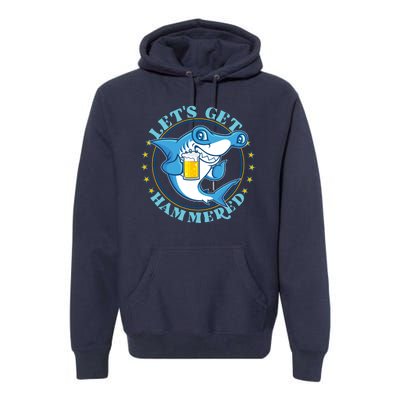 Let's Get Hammered Hammerhead Shark Beer Premium Hoodie