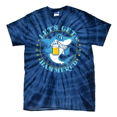 Let's Get Hammered Hammerhead Shark Beer Tie-Dye T-Shirt