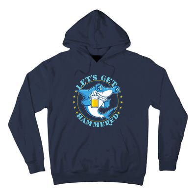 Let's Get Hammered Hammerhead Shark Beer Tall Hoodie