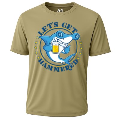 Let's Get Hammered Hammerhead Shark Beer Performance Shirt