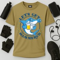 Let's Get Hammered Hammerhead Shark Beer Performance Shirt