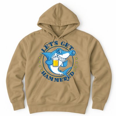 Let's Get Hammered Hammerhead Shark Beer Hoodie