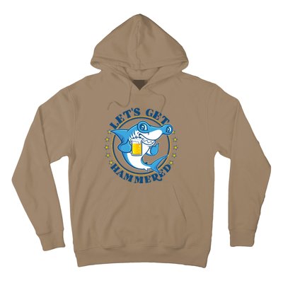 Let's Get Hammered Hammerhead Shark Beer Hoodie