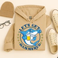 Let's Get Hammered Hammerhead Shark Beer Hoodie