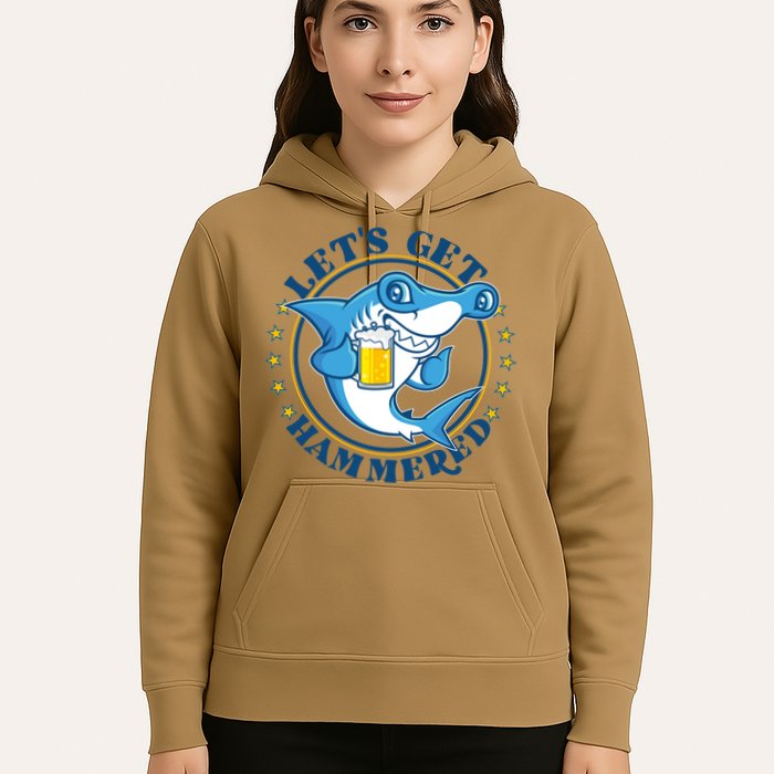 Let's Get Hammered Hammerhead Shark Beer Hoodie