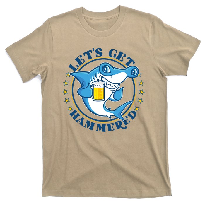 Let's Get Hammered Hammerhead Shark Beer T-Shirt