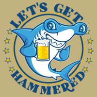 Let's Get Hammered Hammerhead Shark Beer Button