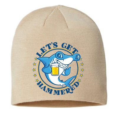Let's Get Hammered Hammerhead Shark Beer Sustainable Beanie