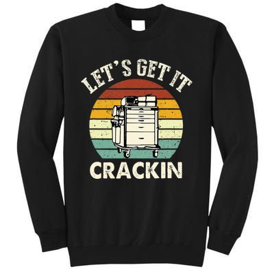 Lets Get It Crackin Crash Cart Funny Critical Care Er Nurse Tall Sweatshirt