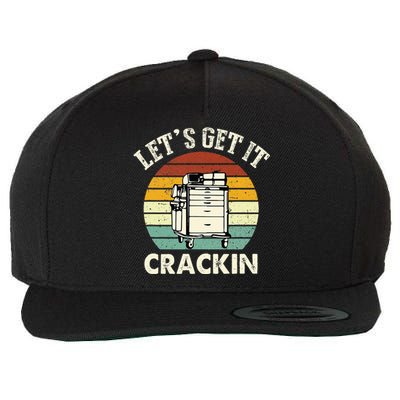 Lets Get It Crackin Crash Cart Funny Critical Care Er Nurse Wool Snapback Cap