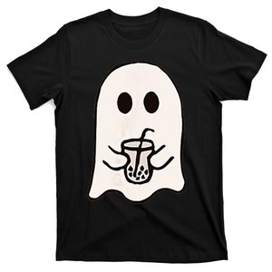 Little Ghost Ice Coffee Happy Halloween T-Shirt