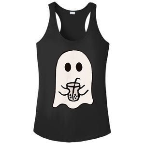 Little Ghost Ice Coffee Happy Halloween Ladies PosiCharge Competitor Racerback Tank