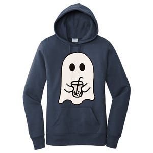 Little Ghost Ice Coffee Happy Halloween Women's Pullover Hoodie