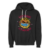 Let's Go It's Safe Now Halloween Quarantine Garment-Dyed Fleece Hoodie