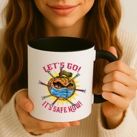 Let's Go It's Safe Now Halloween Quarantine Mug
