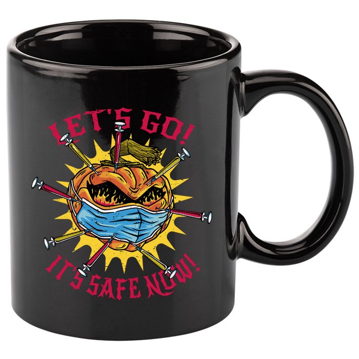 Let's Go It's Safe Now Halloween Quarantine 11oz C Handle Ceramic Mug