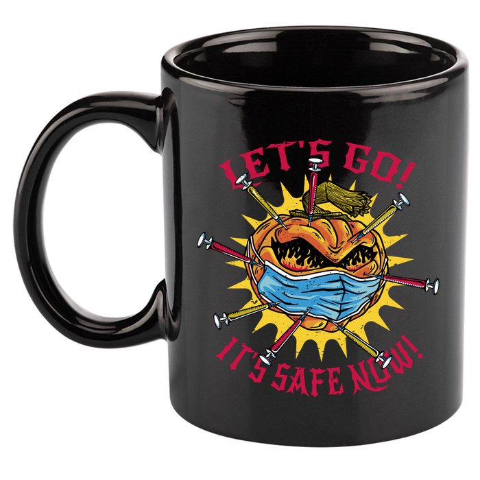 Let's Go It's Safe Now Halloween Quarantine 11oz C Handle Ceramic Mug