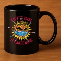 Let's Go It's Safe Now Halloween Quarantine 11oz C Handle Ceramic Mug