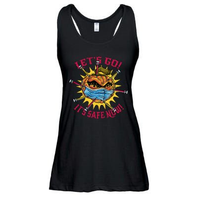 Let's Go It's Safe Now Halloween Quarantine Ladies Essential Flowy Tank